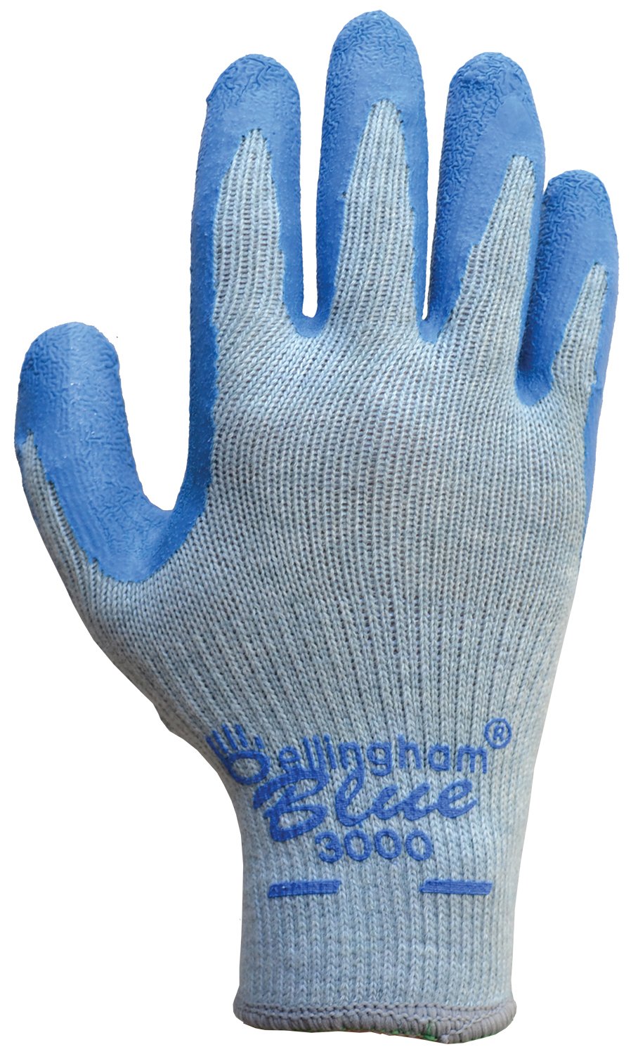 Bellingham® Blue™ Premium Latex Work Gloves - X-Large - Natural Rubber Palm - Blue/Gray