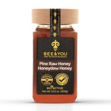 BEE and YOU Pine Raw Honey, Honeydew Honey, Wild-crafted, 100% Natural, Unprocessed, Enzymes, Antioxidants, Manuka Honey Alternative, Paleo
