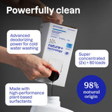 ATTITUDE Liquid Laundry Detergent Refill, EWG Verified, HE Compatible, Plant-Based & Vegan, Natural Laundry Soap, Citrus Zest Scent, 80 Loads, 67.6 Fl