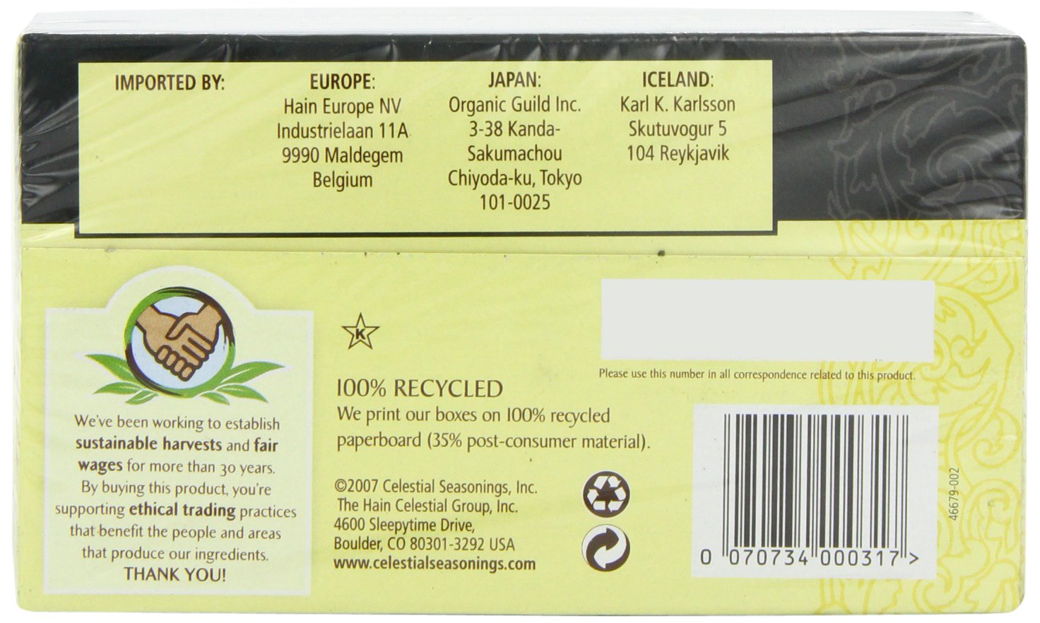 Celestial Seasonings Tea Herb Mandarin Orange Spice Bag, 20 ct