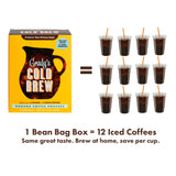 GRADY’S COLD BREW, New Orleans Style, 100% Arabica Ground Coffee & Chicory Pouches, One Box of Four Easy-to-Brew Bean Bags, Makes 12 drinks