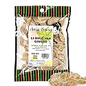 Asia Trans Li Hing Mui Dried Ginger Candy - Crystallized and Preserved Asian Fruit Slices with Plum Powder - Fresh-Packed Chews with Light Sugar