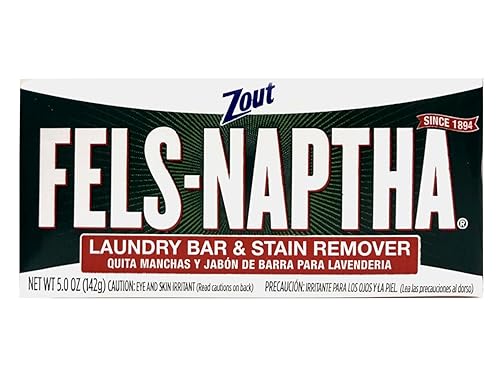 Zout Fels-Naptha Laundry Bar & Stain Remover & Pre-treater, 5 Ounce Pack of 10