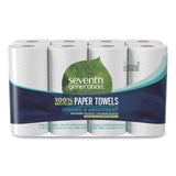 Seventh Generation 2-Ply Paper Towels, 11" x 5 7/16", 100% Recycled, White, 156 Sheets Per Roll, Pack of 8 Rolls