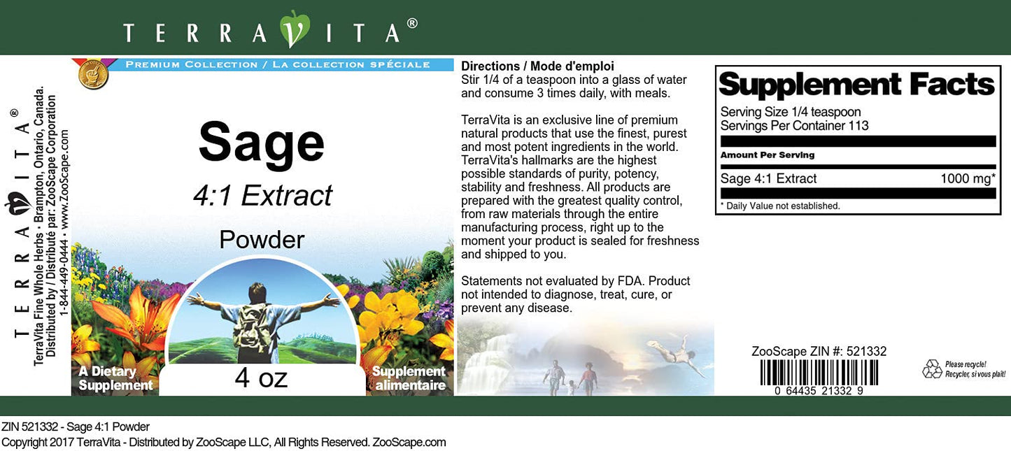 Sage 4:1 Powder (4 oz, ZIN: 521332) - 3 Pack