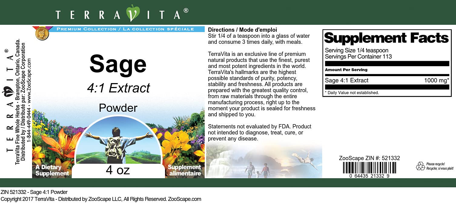 Sage 4:1 Powder (4 oz, ZIN: 521332) - 3 Pack