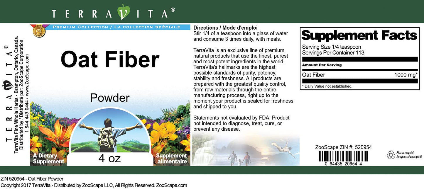 Oat Fiber Powder (4 oz, ZIN: 520954) - 3 Pack