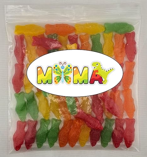MiMa MiMa Assorted Gummy Candy - Fruity, Chewy Candy in Fun Shapes - Holiday Candy for Christmas Gifts & Stocking Stuffers- JuJu Fish 1lb