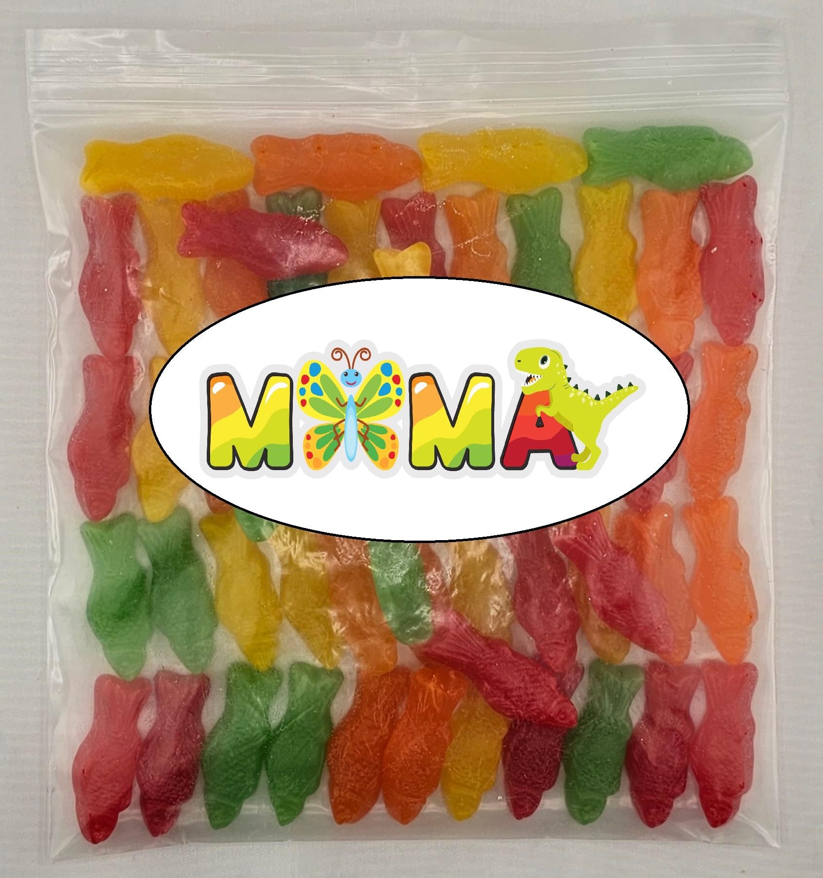 MiMa MiMa Assorted Gummy Candy - Fruity, Chewy Candy in Fun Shapes - Holiday Candy for Christmas Gifts & Stocking Stuffers- JuJu Fish 1lb