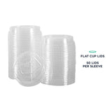 Eco-Products GreenStripe Compostable Plastic Cup Flat Lids, Case of 1000, Perforated Straw Hole, Fits 7 & 10oz Cups, Made From PLA Renewable Plant