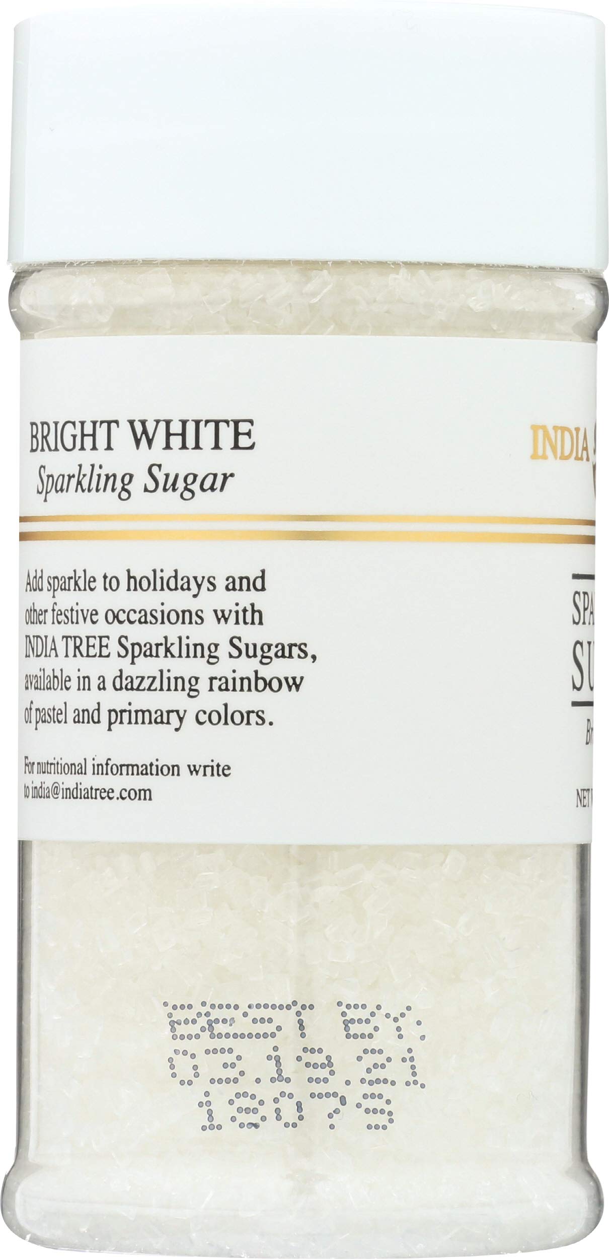 INDIA TREE White Decorating Sugar, 3.5 OZ