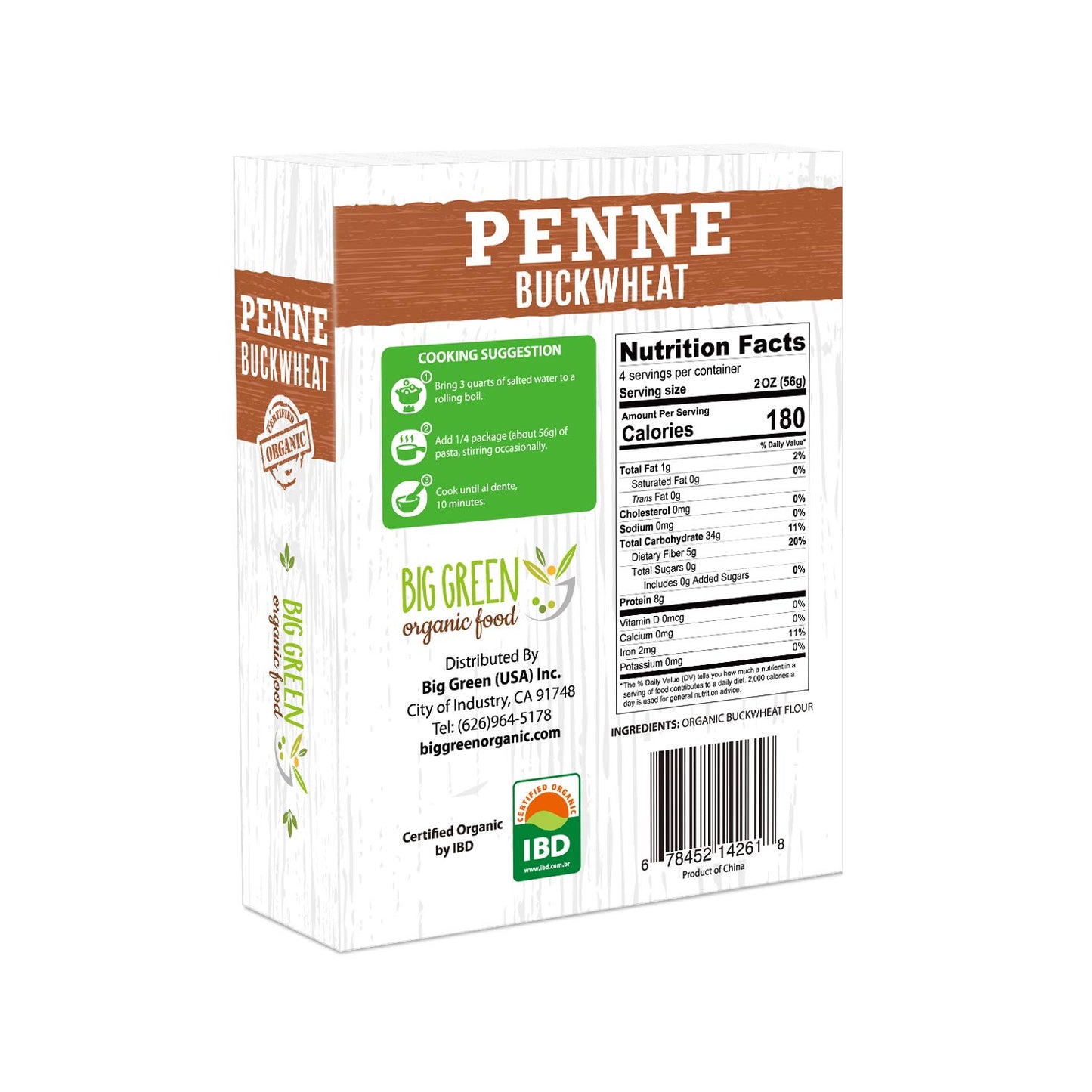 Organic Buckwheat Penne, 8.8oz, New Concept Pasta (2)