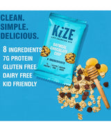 Protein Snack Bar Variety Pack, Oatmeal Chocolate Chip & Peanut Butter Chocolate Chip, Gluten Free Energy Bars, High Protein Grab-and-Go Snacks, 12
