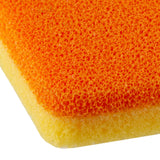 Spaange Silicone Scrubber Sponges Dual Sided: Orange Silicone No-Scratch Grime-Gripper/Yellow Absorbent Sponge 4-Pack