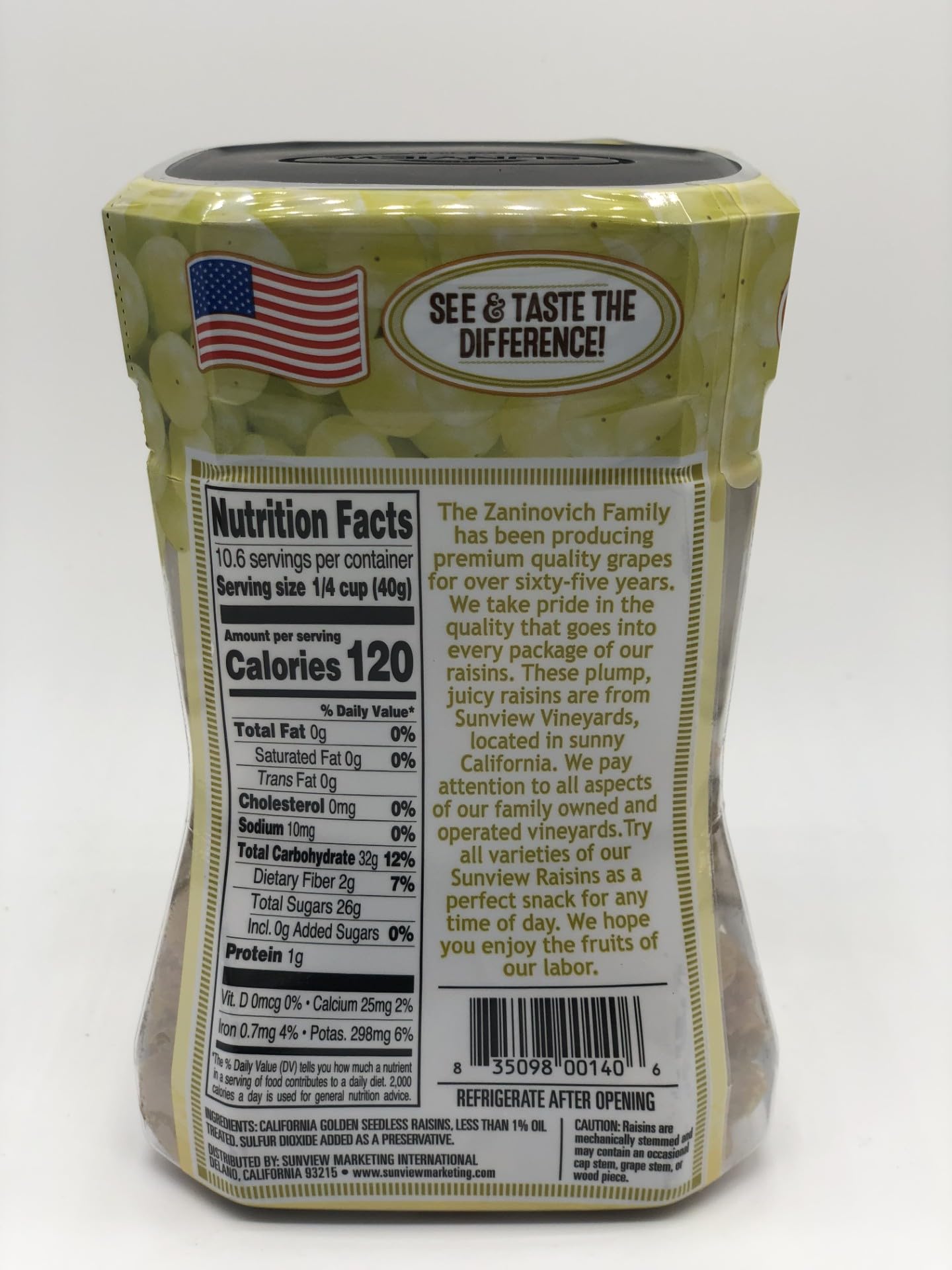 Jumbo Golden Seedless Raisins 3 15 oz. Canisters
