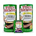Tony Chachere's Creole and Cajun Seasoning Canisters (2 Pack + Packet) (2 Pack, Original with No Salt Packet)