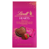 Lindt Valentine's Milk Chocolate Candy Hearts w/Strawberry Bag, 4.2 oz.