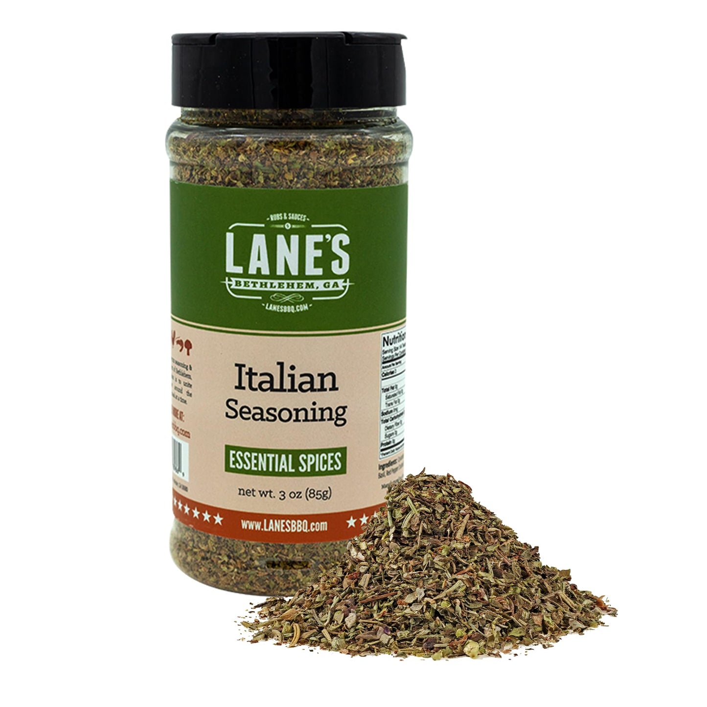 Lane's Italian Seasoning Blend, 3 oz - Premium Italian Herbs Seasoning for Pasta, Pizza & Sauces, Authentic & Aromatic Flavor, All Natural