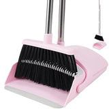 BSKLIN Broom and Dustpan Set for Home, 52” Long Handle Broom with Dustpan Combo Set with Dust Pan Teeth to Clean Hair Sweeping Set for Kitchen