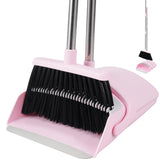 BSKLIN Broom and Dustpan Set for Home, 52” Long Handle Broom with Dustpan Combo Set with Dust Pan Teeth to Clean Hair Sweeping Set for Kitchen
