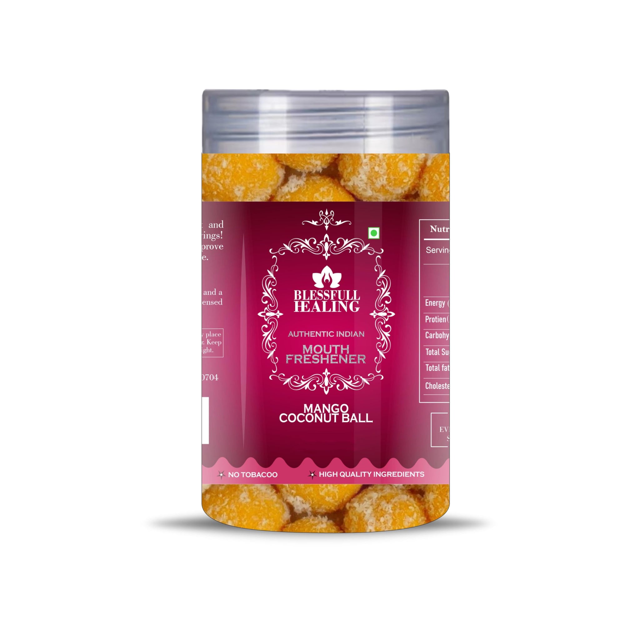 Blessfull Healing Mango Coconut Ball 5 Oz(Ounce) Airtight Container With Spoon