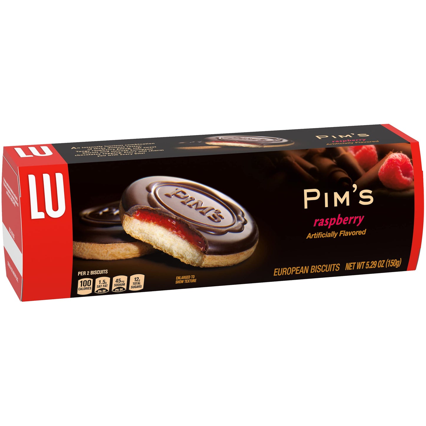 Lu Petit Ecolier European Raspberry Chocolate Biscuit Cookies, 5.29 oz