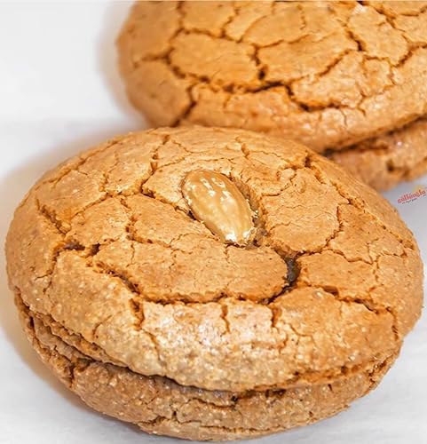 Gulluoglu Marzipan Cookie (turkish amaretti) 6 XL double pieces (total 1.65 lb -750 gr), daily fresh shipment from Istanbul/Turkey