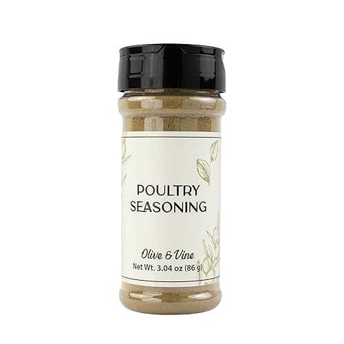 Olive & Vine Poultry Seasoning, Savory Blend, For Roasts & Stuffing, Rich Tradition, Authentic Taste, For Global Recipes (3.04 Ounce)