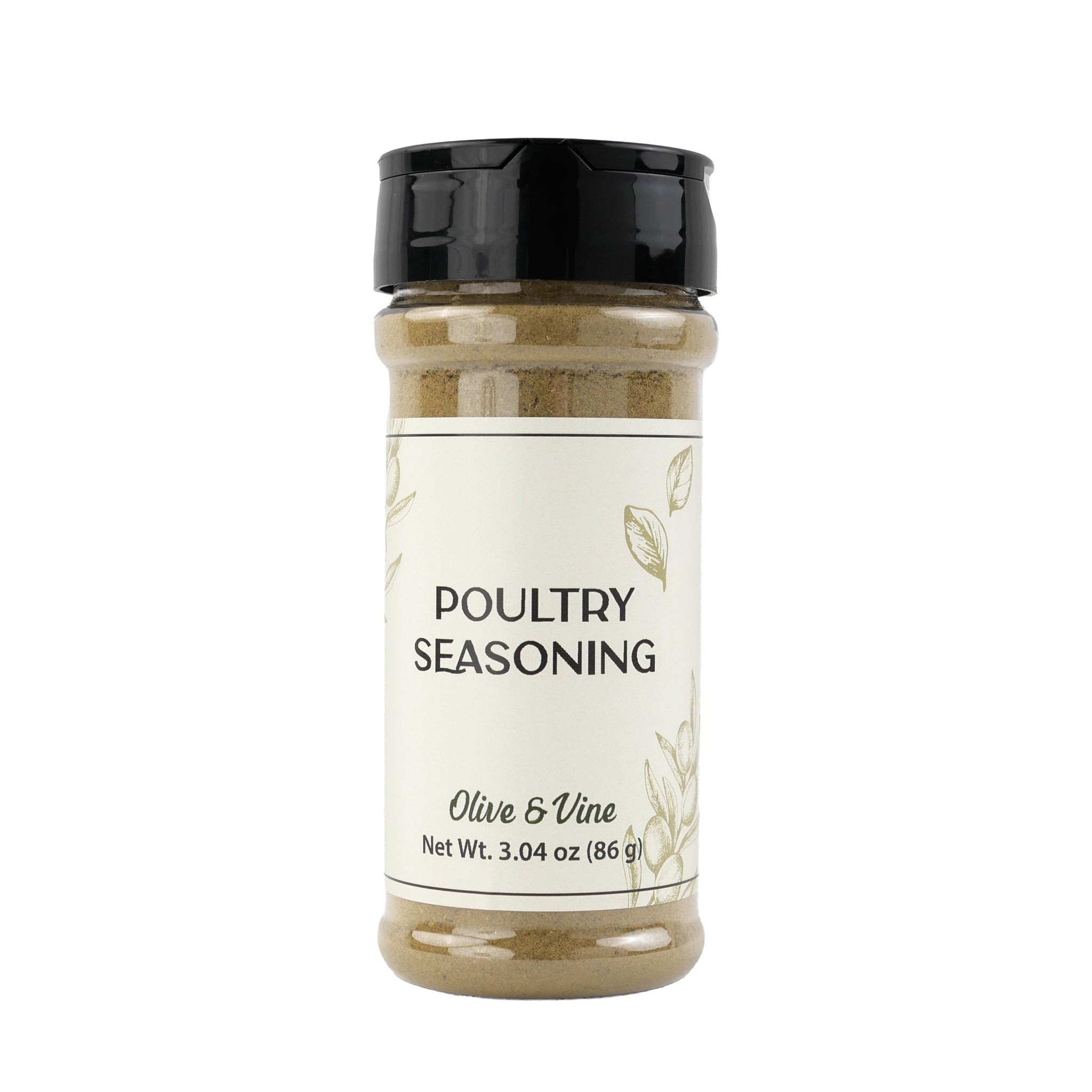 Olive & Vine Poultry Seasoning, Savory Blend, For Roasts & Stuffing, Rich Tradition, Authentic Taste, For Global Recipes (3.04 Ounce)