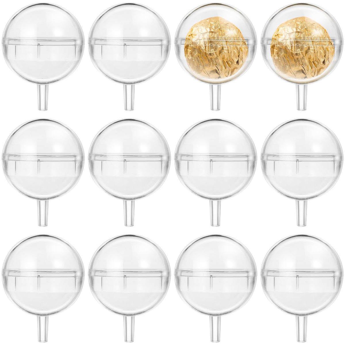 HOMSFOU 100pcs Acrylic Chocolate Holder Cover Candy Packaging for Bouquets Elegant Flower Shop Supplies for Valentine's Day and Weddings