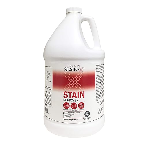 STAIN-X Cleaner | Effective Stain Remover for Laundry, Carpet, Clothing, Upholstery and Other Washable Fabrics - Value Pack (128 oz)