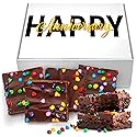 Happy Anniversary Brownies Gift Basket | Gifts For Women Men Husband Wife Couples | Fresh Bakery Fudge Brownie Cake Treats | Nut Free | Kosher