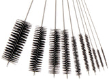 Pipe Cleaners Homewinner 8 inch Nylon Bottle Straw Cleaning Brush Set Stainless Steel Handle Flexible Tube Brushes Multiple Size, Set of 10