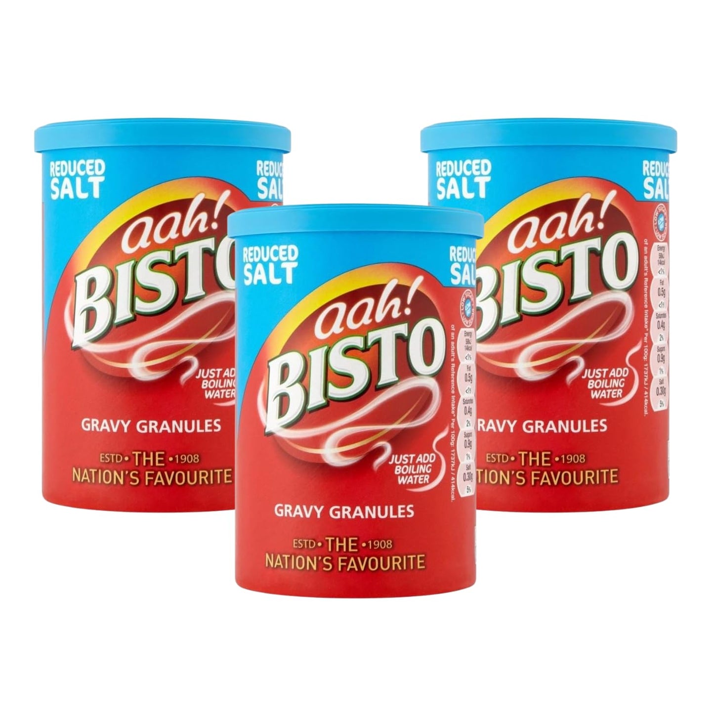Bisto Reduced Sodium Gravy Granules 5.9 Ounce Canister (Pack of 3)