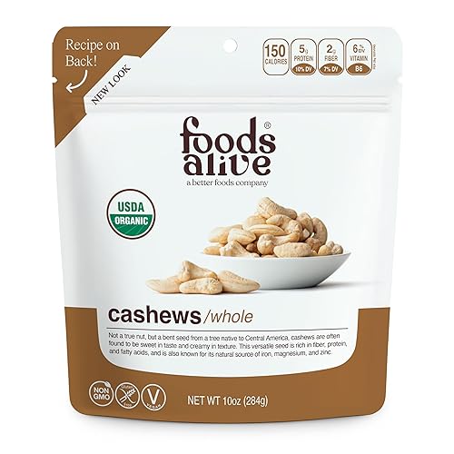 Foods Alive | Organic Cashews | 10 oz