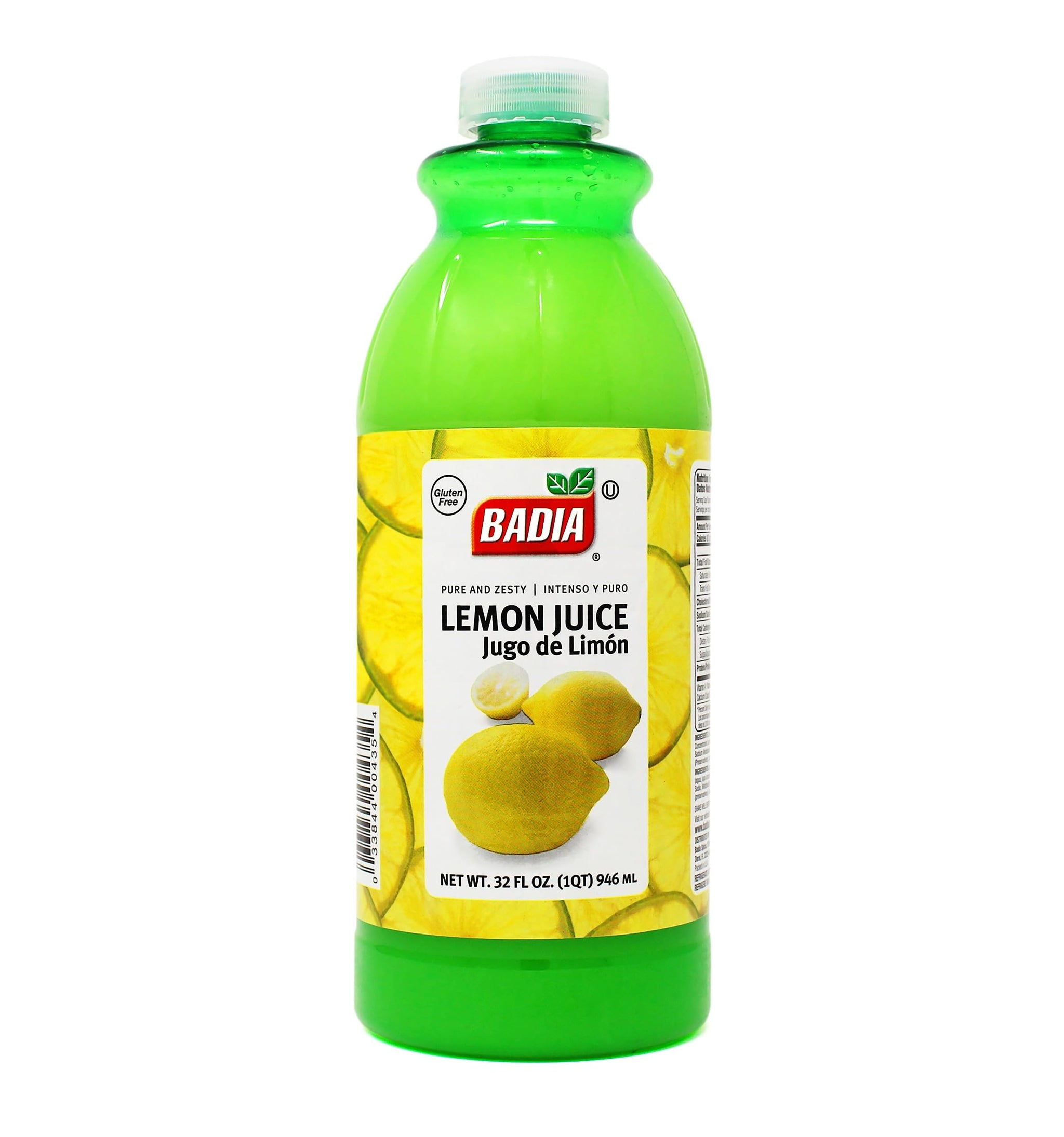 Badia Lemon Juice, 32 fl oz - Natural Citrus Flavor for Cooking, Baking, and Refreshing Beverages
