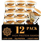 KLDSCP Protein Ramen Instant Noodles Soup “Spicy” Beef Flavor, 32g High Plant-Based Protein, 12 Packs, Non-Fried, Vegan, Low Fat, Non-GMO, Egg & Dairy