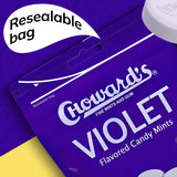 Choward's Violet Mints Candy Bag | Bold Aromatic Flavor | Perfect for Travel, Sharing, and Gifting | Nostalgic Vintage Candy | Resealable Bag