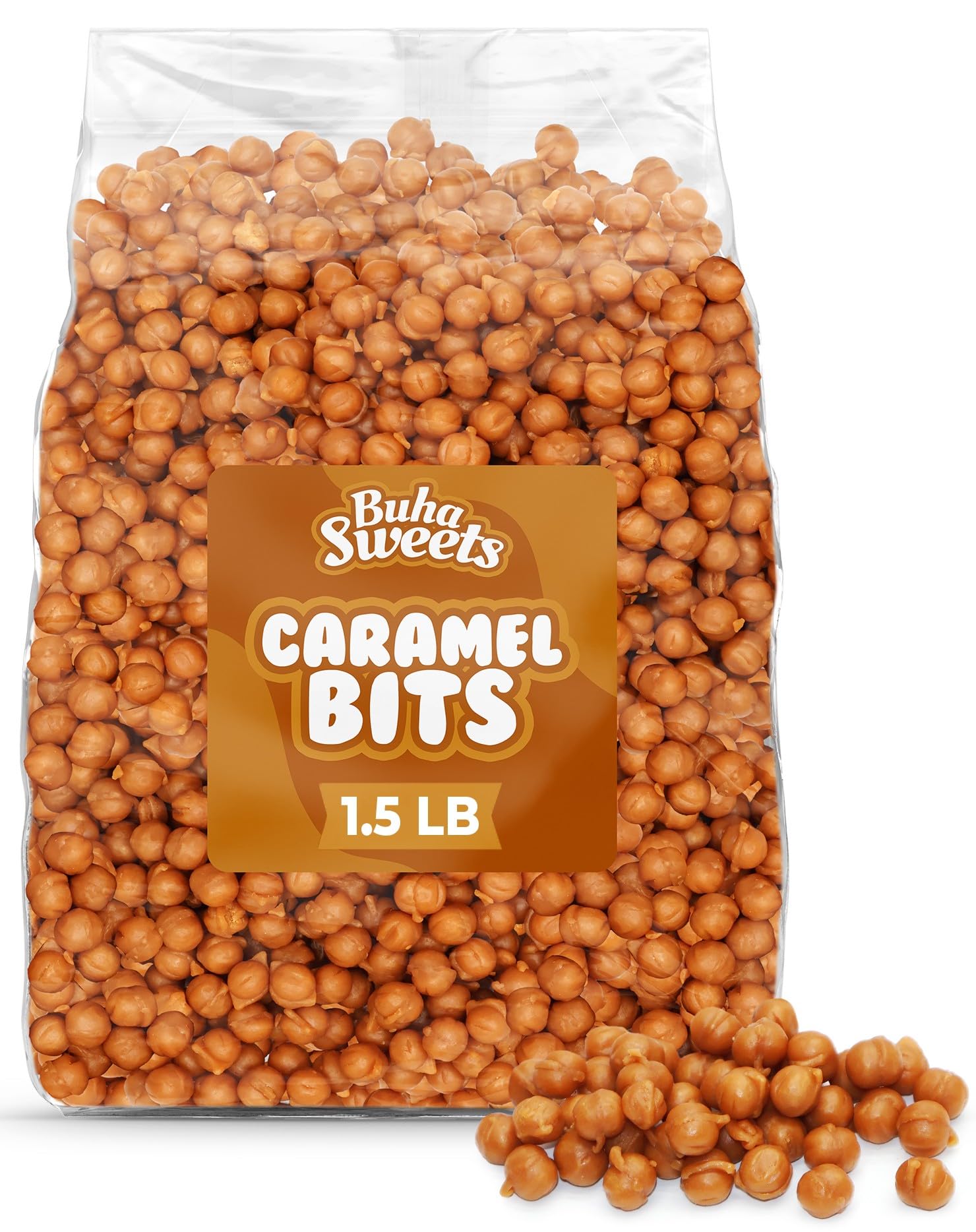 Bulk Classic Caramel Bits 24 oz - Mini Unwrapped Sweet Creamy Caramels Chips for Baking, Melting, Decorating And Treats