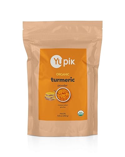 Yupik Organic Turmeric Powder, Curcuma Powder, 8.8 OZ, USDA Certified, Superfood Spice, Non-GMO, Vegan, Gluten-Free, Kosher, Rich in Curcumin, High in