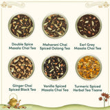 VAHDAM, Chai Tea Gift Set (12 varieties) Chai Loose Leaf Tea in Tin Caddy Gift Box | Exotic Chai Tea Blends | Gluten Free, Non GMO | Gifts for Men