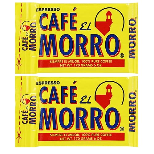 RGSB Cafe El Morro Bricks Premium Ground Coffee, Dark Roast Espresso 100% Pure Coffee, Rich Flavor with Smooth Finish Ideal for Hot or Cold Serving