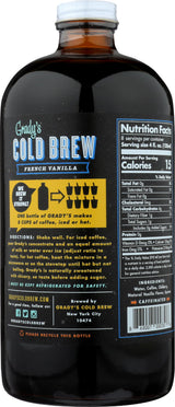 Grady's Cold Brew, Cold Brew Concentrate French Vanilla, 32 Fl Oz