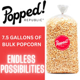 Popped! Republic Movie Theater Butter Flavored, Vegan, Gluten Free, Popcorn. Party Size Bulk 120 Cups, 7.5 Gallons Per Bag