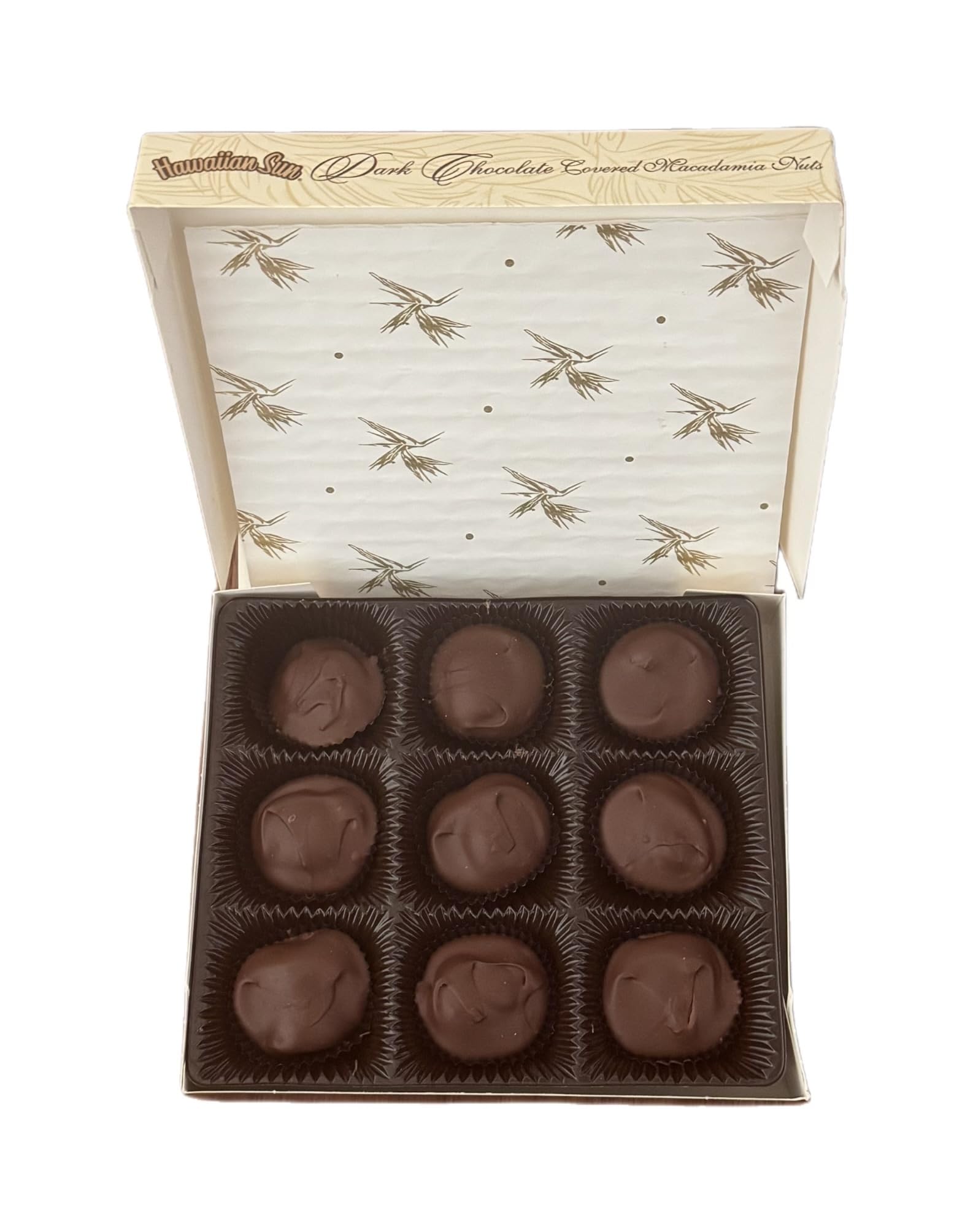 Hawaiian Sun Dark Chocolate Covered Macadamia Nuts - 9 Pieces (4 oz / 113 g)