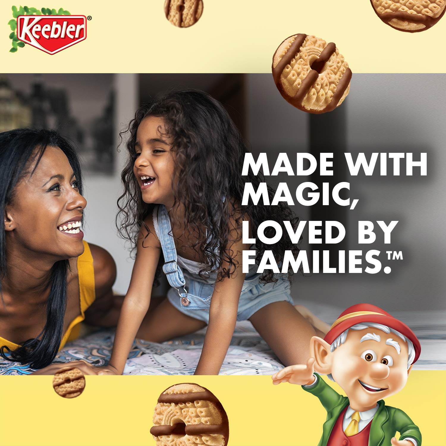 Keebler Fudge Stripes Cookies Minis, Original, 12 Count, Pack of 4