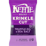 Kettle Brand Potato Chips, Krinkle Cut, Truffle Oil & Sea Salt Kettle Chips, 7.5 Oz