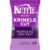 Kettle Brand Potato Chips, Krinkle Cut, Truffle Oil & Sea Salt Kettle Chips, 7.5 Oz