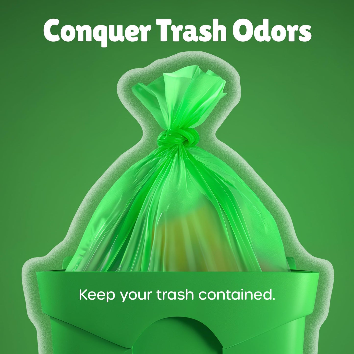 FORID Small Garbage Bags - 5 Gallon, Trash Can Liner for Home, Office, Bathroom, Bedroom, Waste Bin (5 Colors 150 Bags) - Durable & Thick Trash Bag