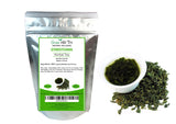 Green Hill Tea Jiaogulan Loose Leaf Tea - Caffeine-Free Ginseng Variety - Pure Gynostemma Herbal Tea - Non GMO 3 OZ packed in foil ziplock bag